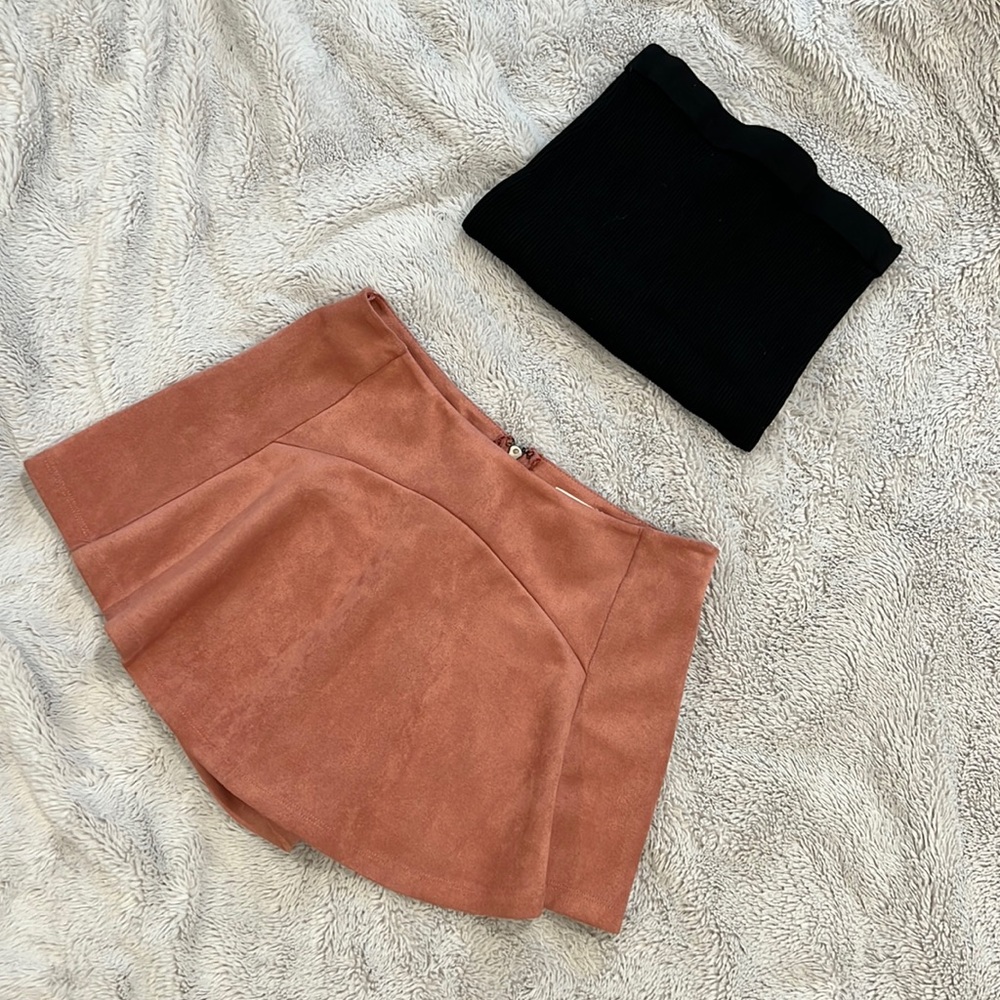 Seek suede skort